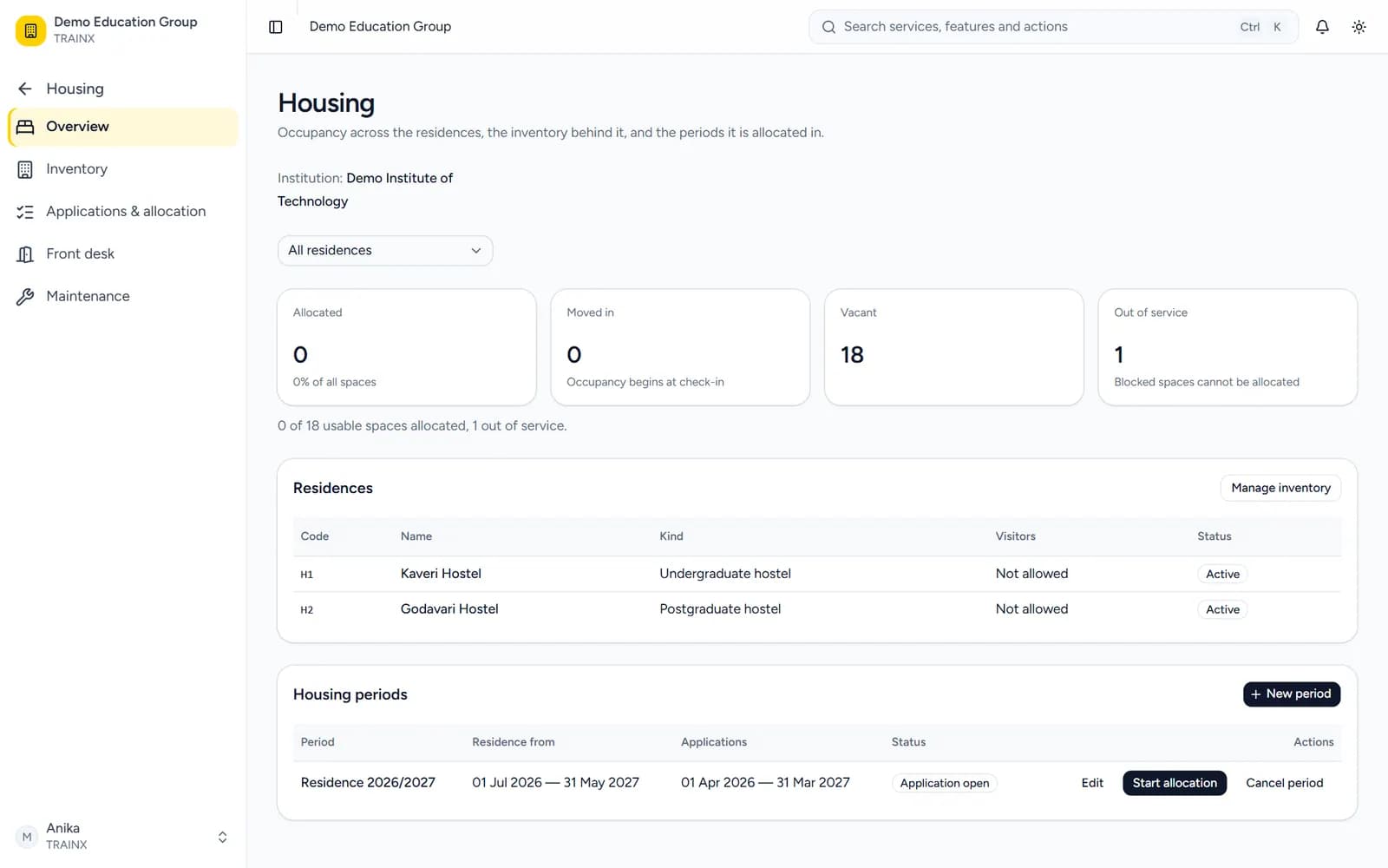 Hostel allocation